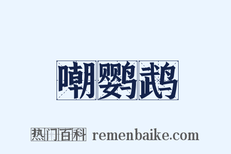 嘲鹦鹉是什么意思的图片
